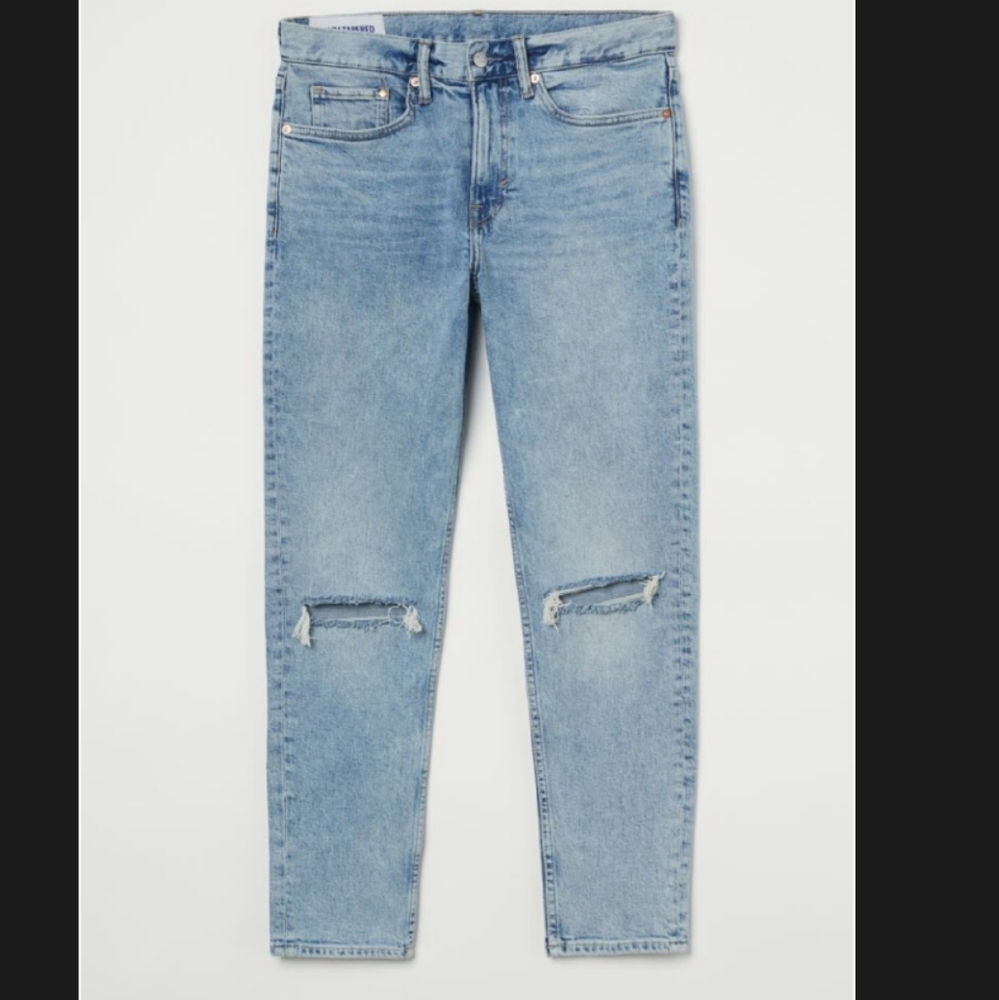 Slim Tapered Cropped Jeans